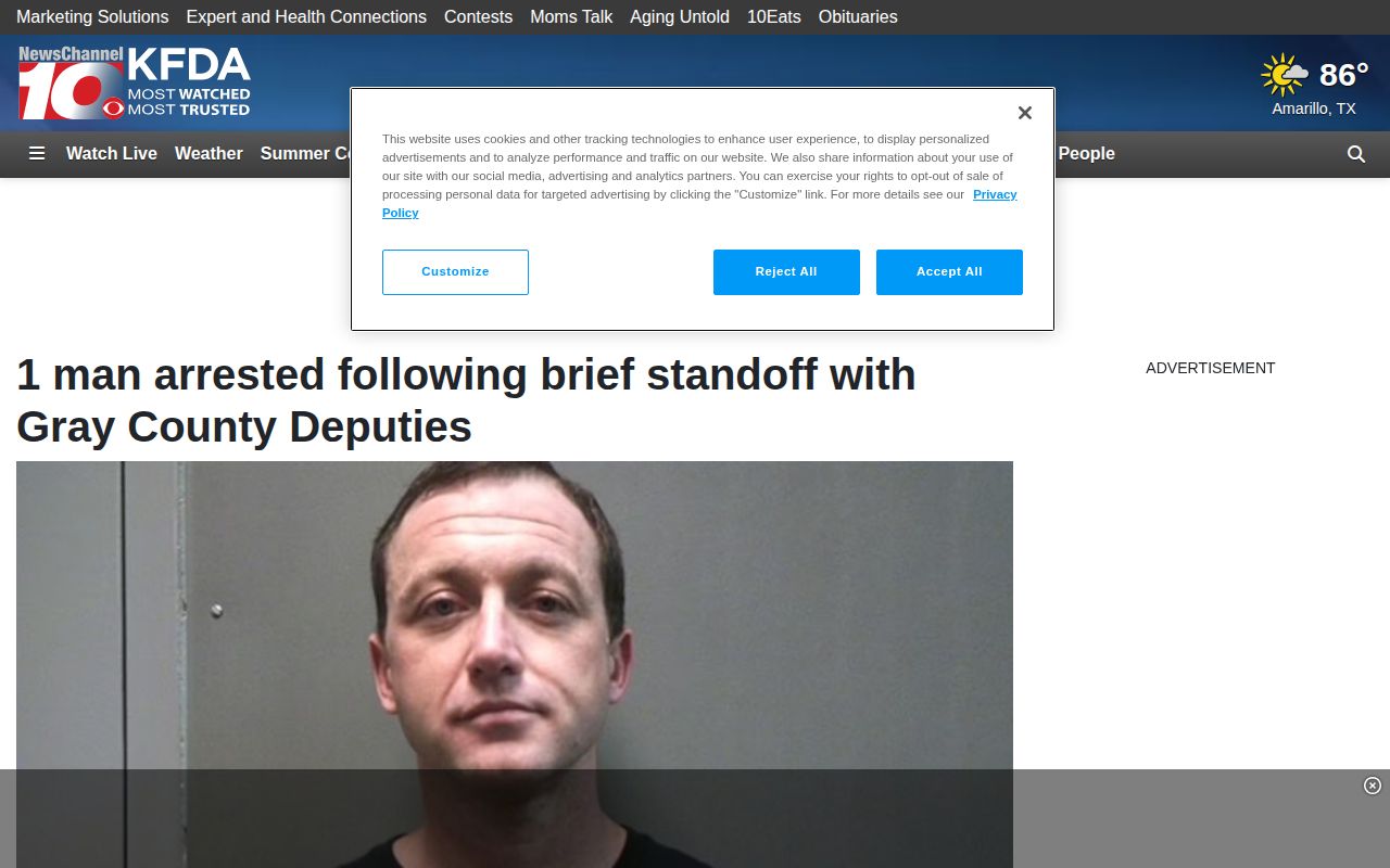 Gray County arrest-news report from NewsChannel 10 with agency attribution