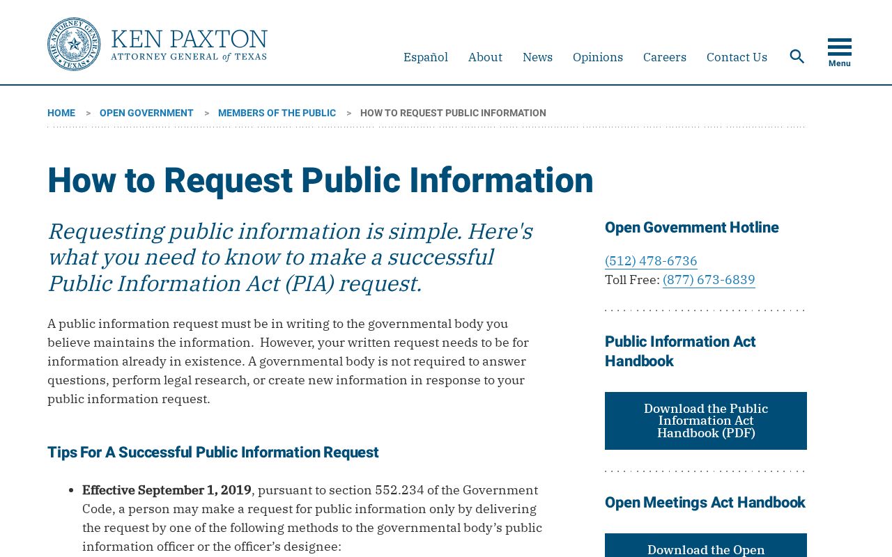 Texas public-information request guidance for Gray County booking-record access