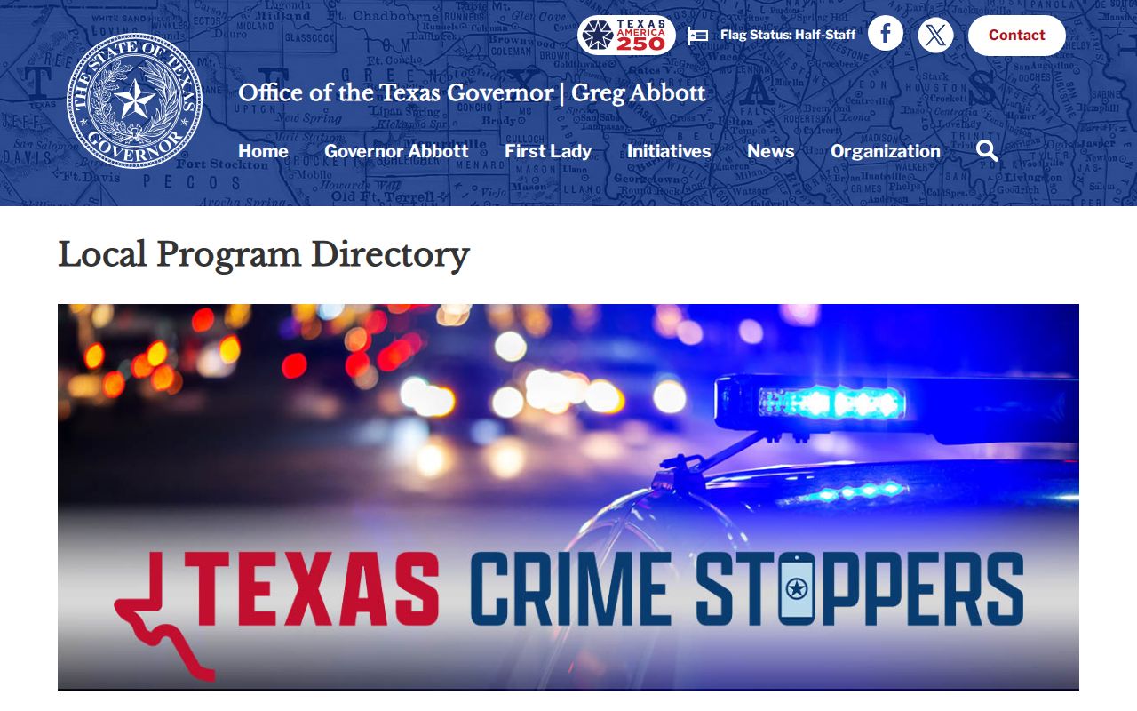 Texas Crime Stoppers directory for Gray County warrant-tip verification