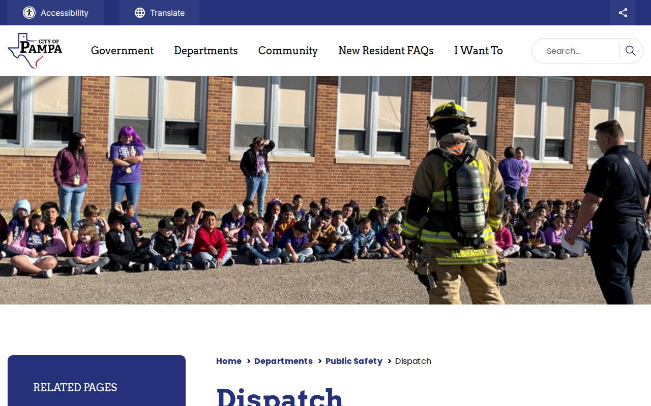 Gray County Pampa dispatch public-safety records source